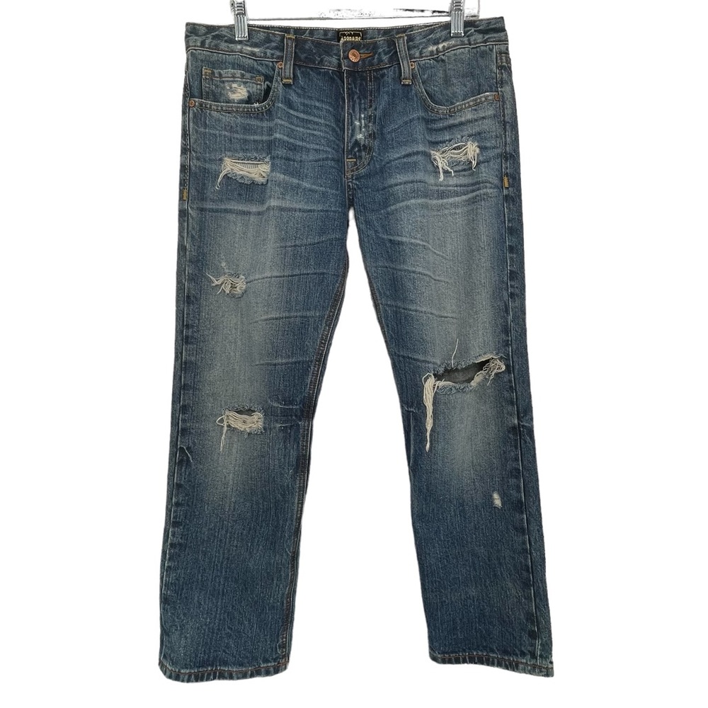 Anoname Y2K Jeans 28 Chloe Crop Boyfriend Distressed Mid Rise Relaxed Fit